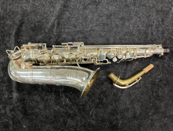 Early Vintage Selmer Paris Modele 22 Alto Saxophone in Silver Plate, Serial #1197